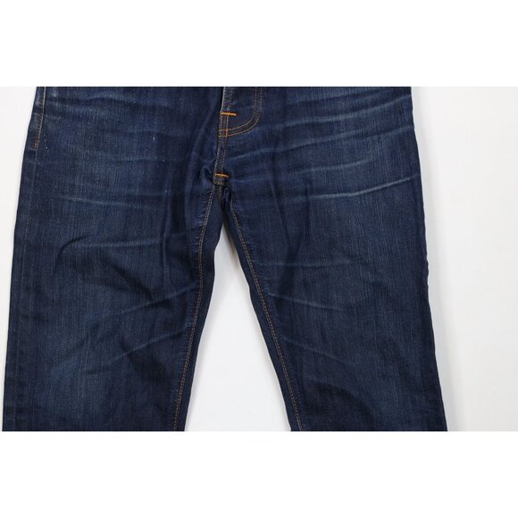 Nudie Jeans Co Mens 30x26 Distressed Average Joe Organic Cotton Button Fly Jeans - Picture 3 of 16